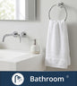 SET 3 Toallas Blancas de 76X40 cm - Ideales para Spa, Salon de belleza, Hotel, Gym, Hogar