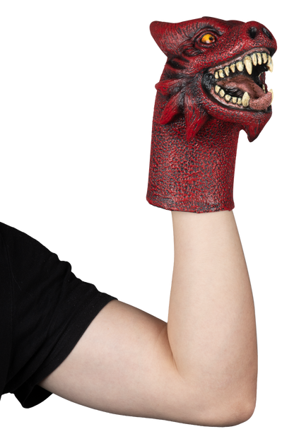 Accesorio "Fire Dragon Puppet" Caretas Rev - Ideal para Disfraz, Halloween y Día de Muertos