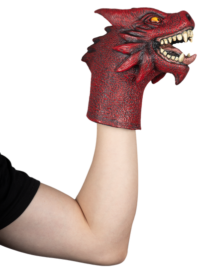 Accesorio "Fire Dragon Puppet" Caretas Rev - Ideal para Disfraz, Halloween y Día de Muertos