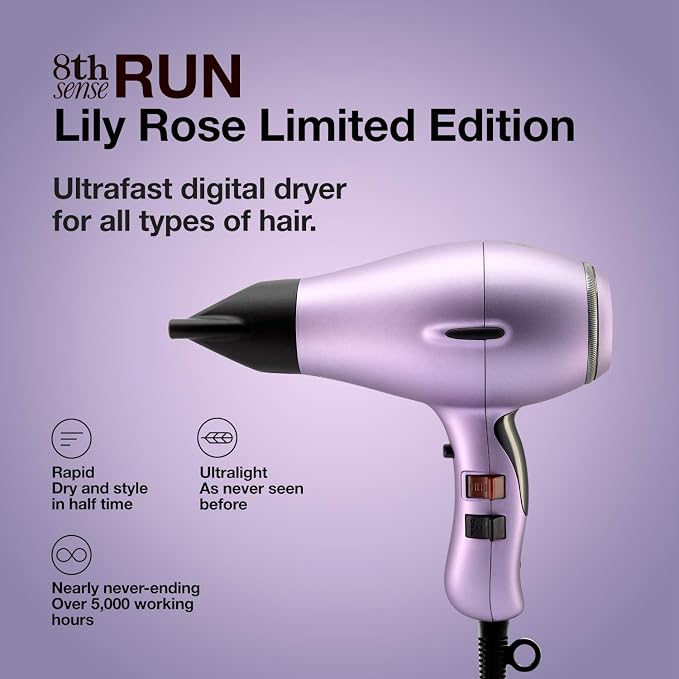 Secadora Elchim 8th Sense RUN Lily Rose Edition Limitada Premium