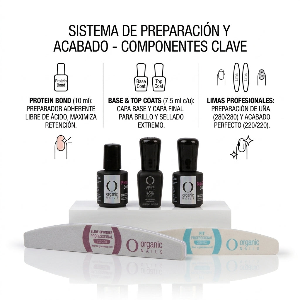 Kit TechGel Organic Nails Gel Polimerizado Acrigel 11 Pzs