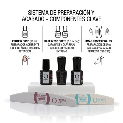 Kit TechGel Organic Nails Gel Polimerizado Acrigel 11 Pzs