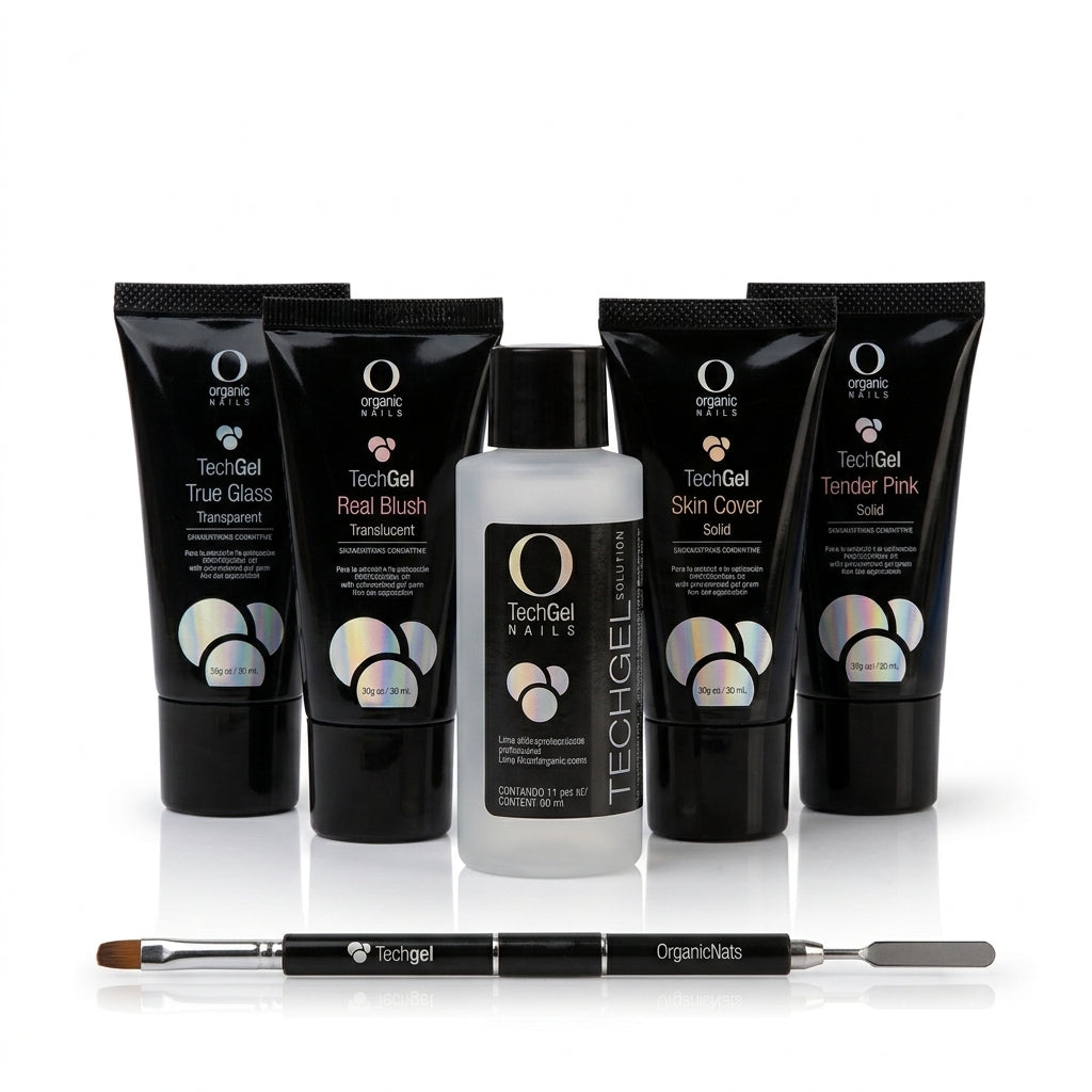 Kit TechGel Organic Nails Gel Polimerizado Acrigel 11 Pzs
