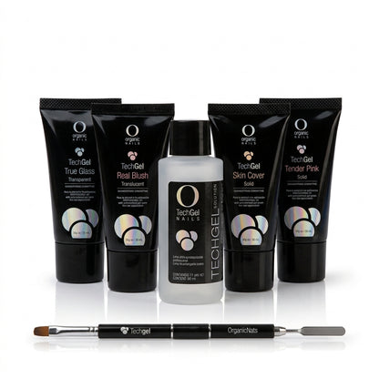 Kit TechGel Organic Nails Gel Polimerizado Acrigel 11 Pzs