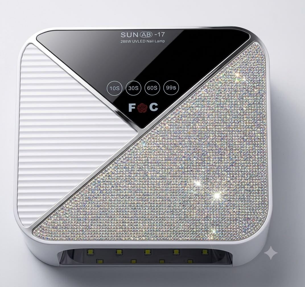 Lampara UV LED Cuadrada Para Uñas FANTASY COLOR AB-17 FC 288W Blanca