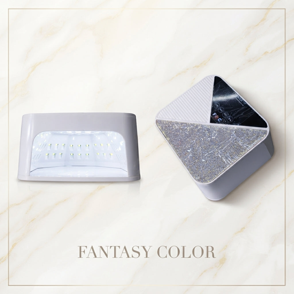 Lampara UV LED Cuadrada Para Uñas FANTASY COLOR AB-17 FC 288W Blanca