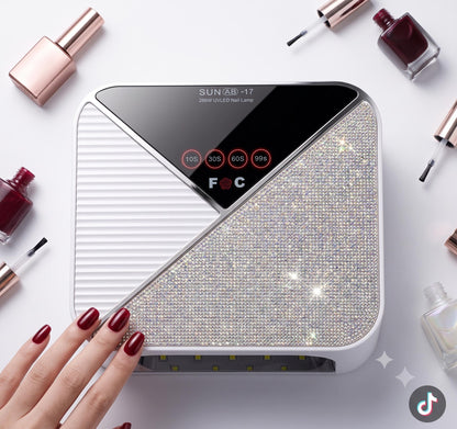 Lampara UV LED Cuadrada Para Uñas FANTASY COLOR AB-17 FC 288W Blanca