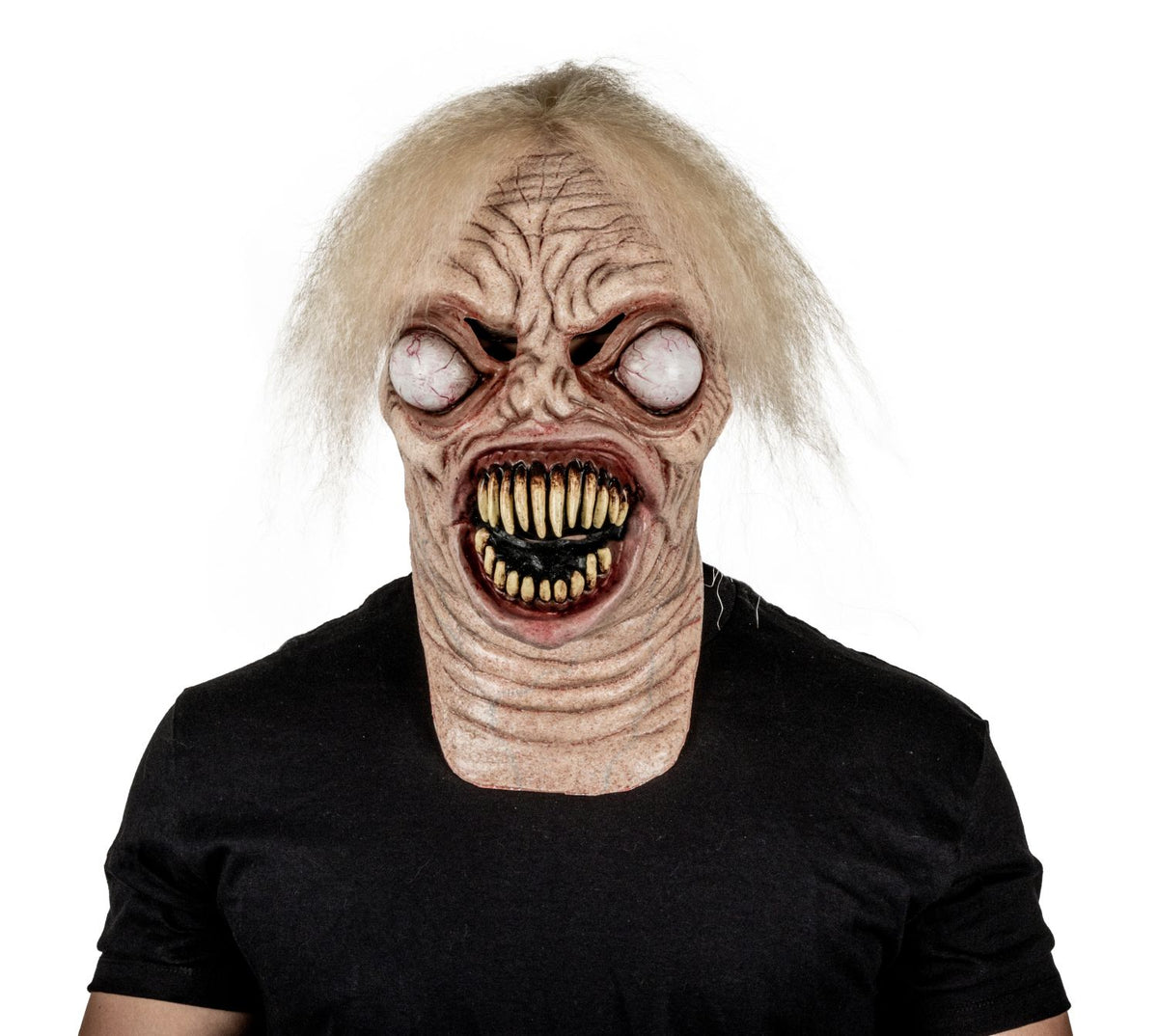 Máscara Alien Tenebroso Pege - Disfraz de Látex, Kanekalon para Halloween y Día de Muertos