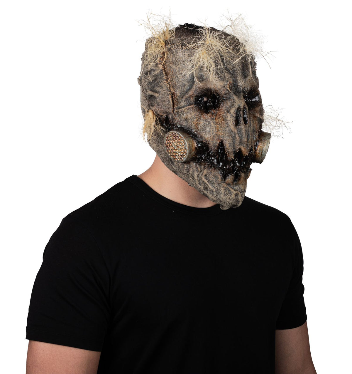 Máscara Alma Harvester Ghoulish - Disfraz de Látex, Paja Sintética para Halloween y Día de Muertos