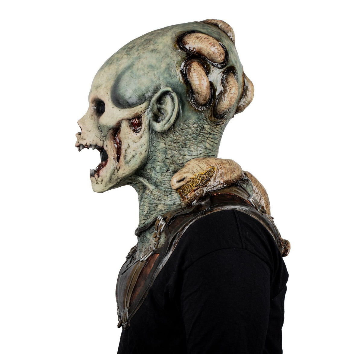 Máscara Antiguo Guerrero Ghoulish - Disfraz de Látex para Halloween y Día de Muertos