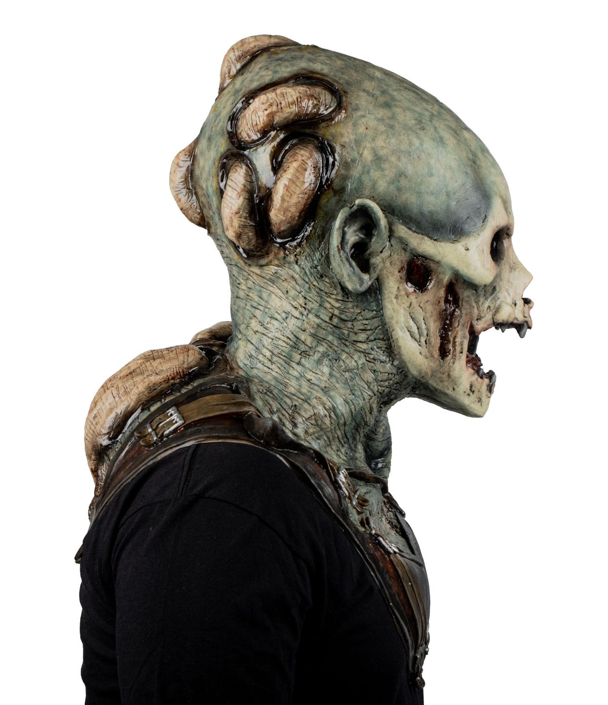 Máscara Antiguo Guerrero Ghoulish - Disfraz de Látex para Halloween y Día de Muertos