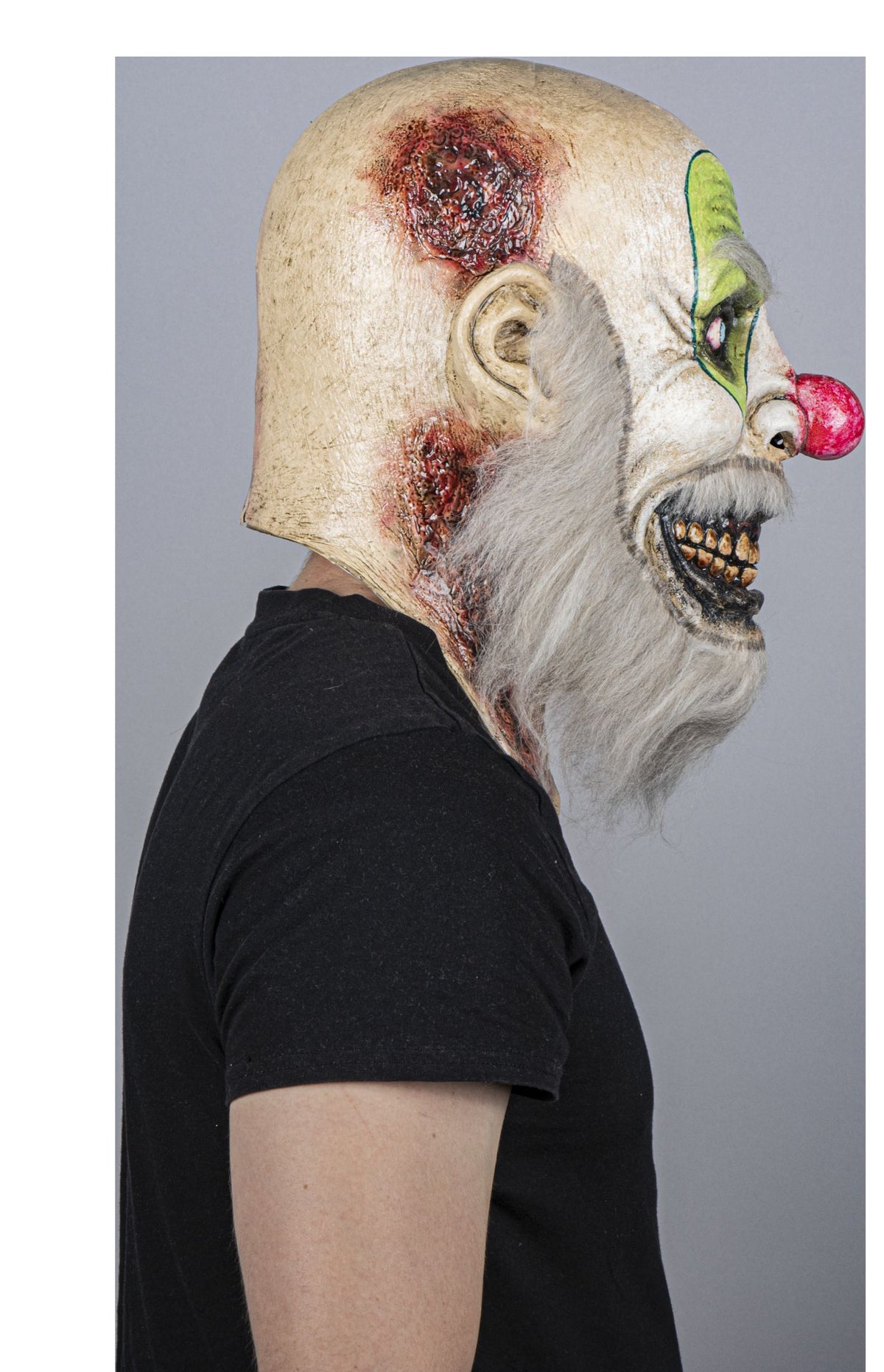 Máscara Ardiente Payaso Ghoulish - Disfraz de Látex, Pelox para Halloween y Día de Muertos