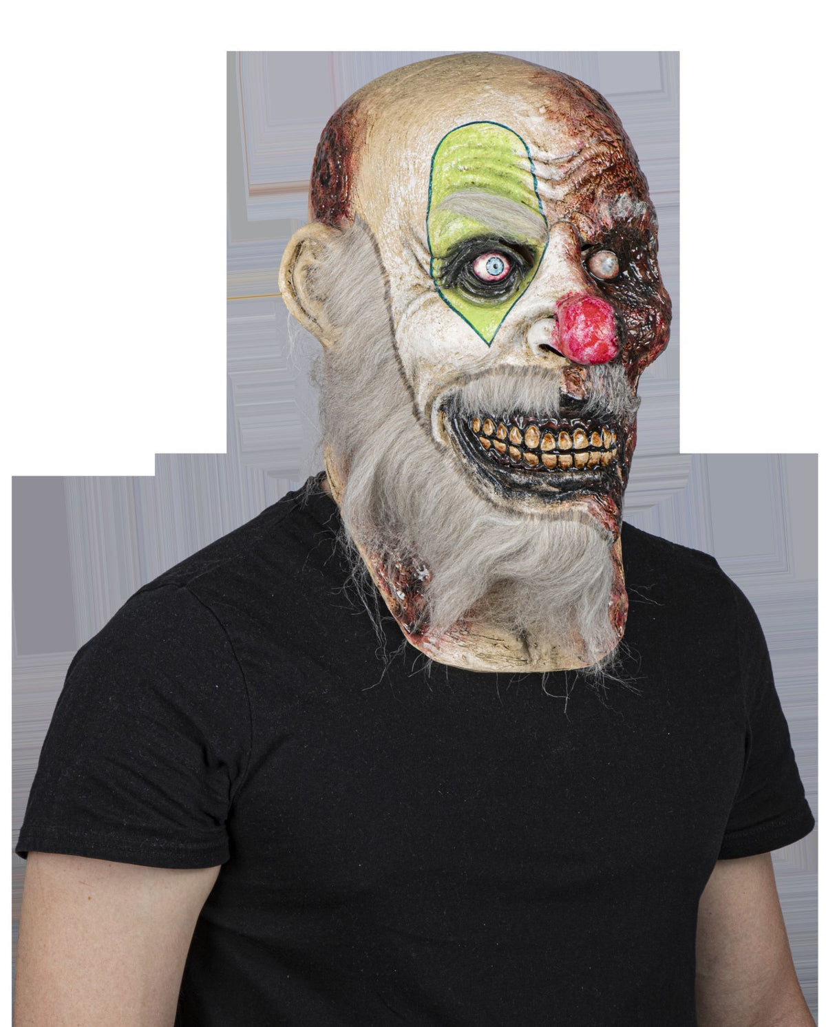 Máscara Ardiente Payaso Ghoulish - Disfraz de Látex, Pelox para Halloween y Día de Muertos