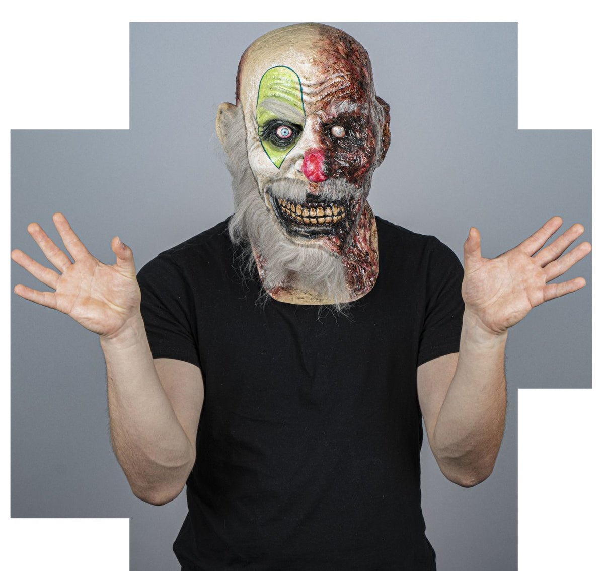 Máscara Ardiente Payaso Ghoulish - Disfraz de Látex, Pelox para Halloween y Día de Muertos