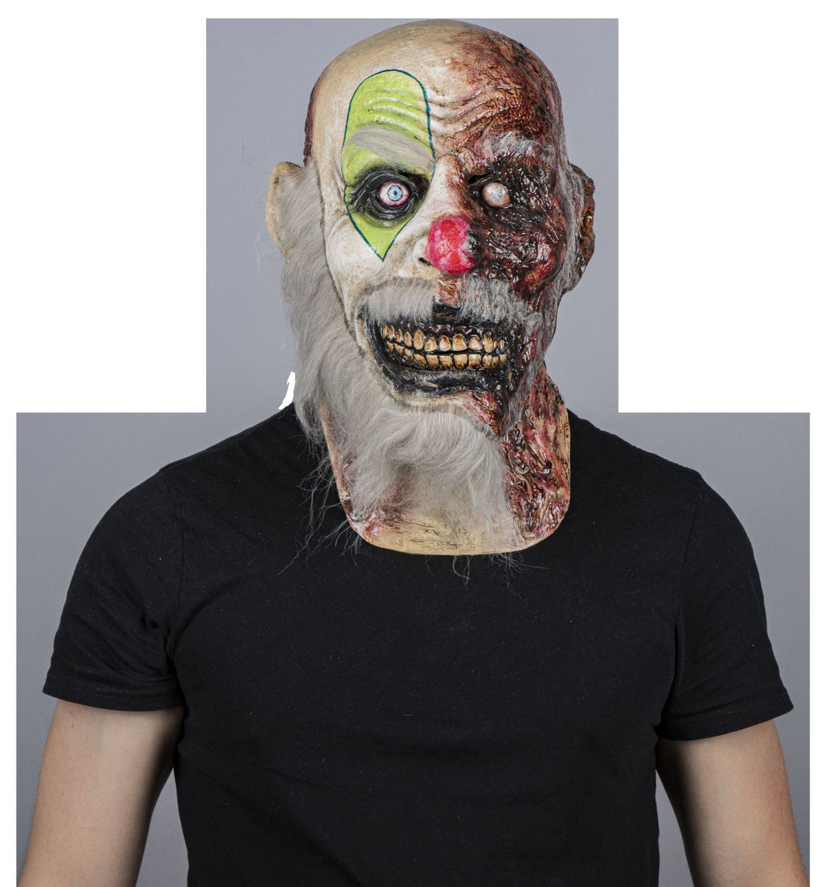 Máscara Ardiente Payaso Ghoulish - Disfraz de Látex, Pelox para Halloween y Día de Muertos
