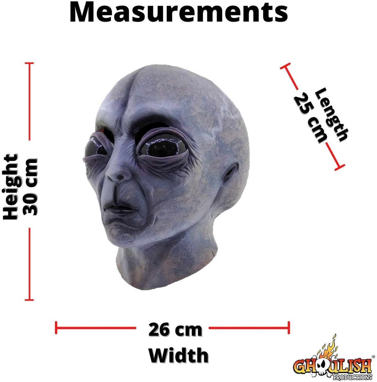 Máscara Área 51 Ghoulish - Disfraz de Látex para Halloween y Día de Muertos