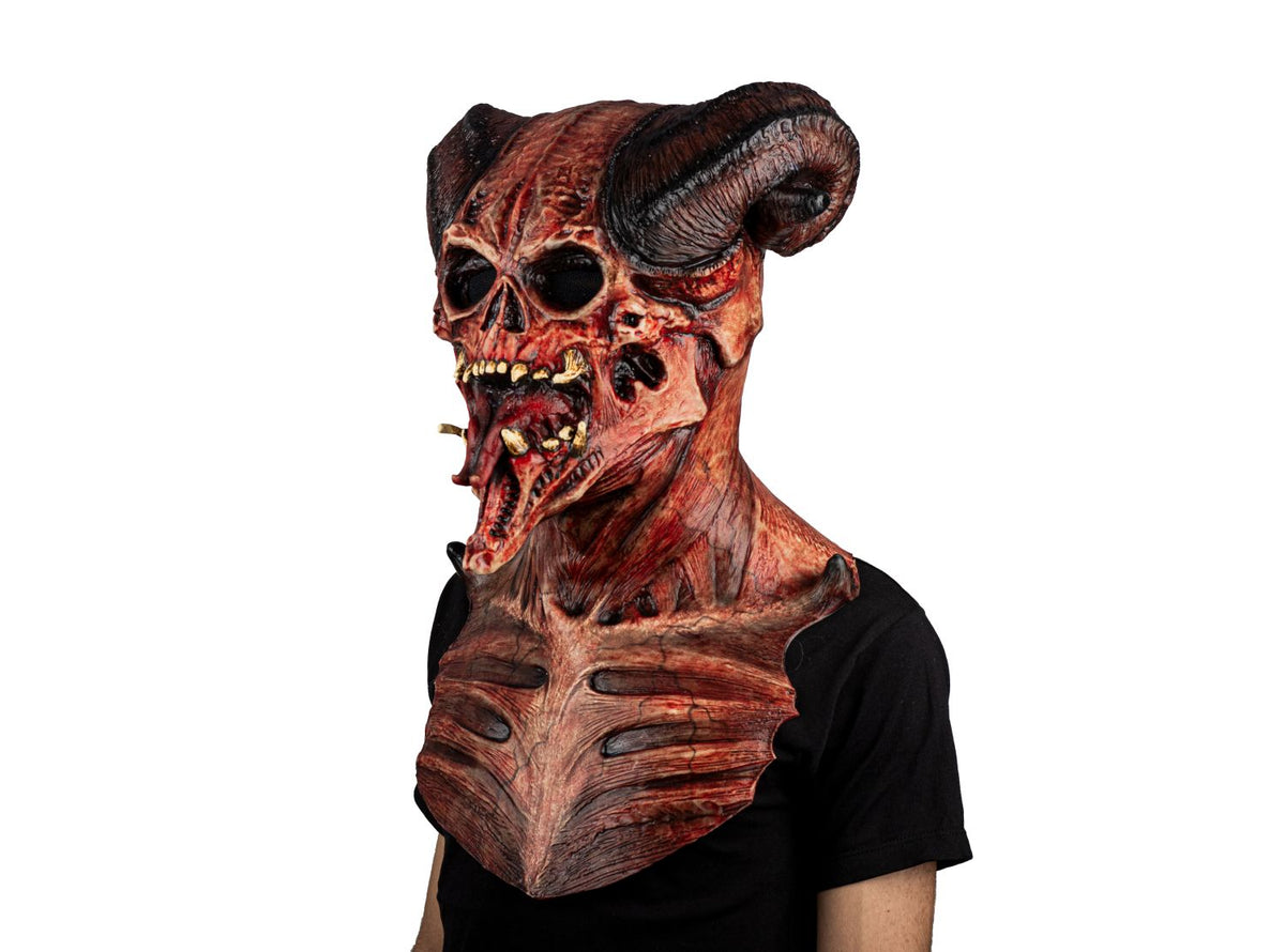 Máscara Astaroth Devil's Ghoulish - Disfraz de Látex para Halloween y Día de Muertos
