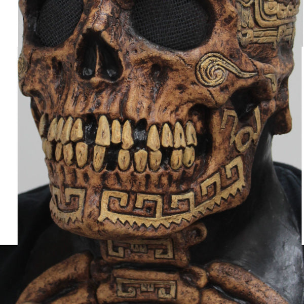 Máscara Azteca Calavera Ghoulish - Disfraz de Látex para Halloween y Día de Muertos