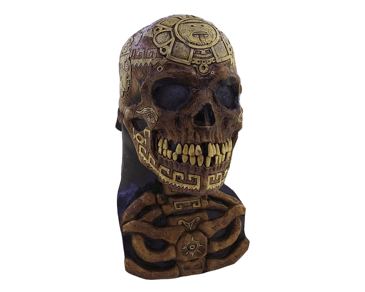 Máscara Azteca Calavera Ghoulish - Disfraz de Látex para Halloween y Día de Muertos