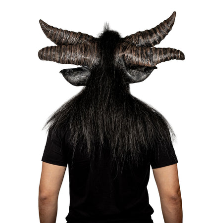 Máscara Baphomet Dios Ghoulish - Disfraz de Látex, Kanekalon para Halloween y Día de Muertos
