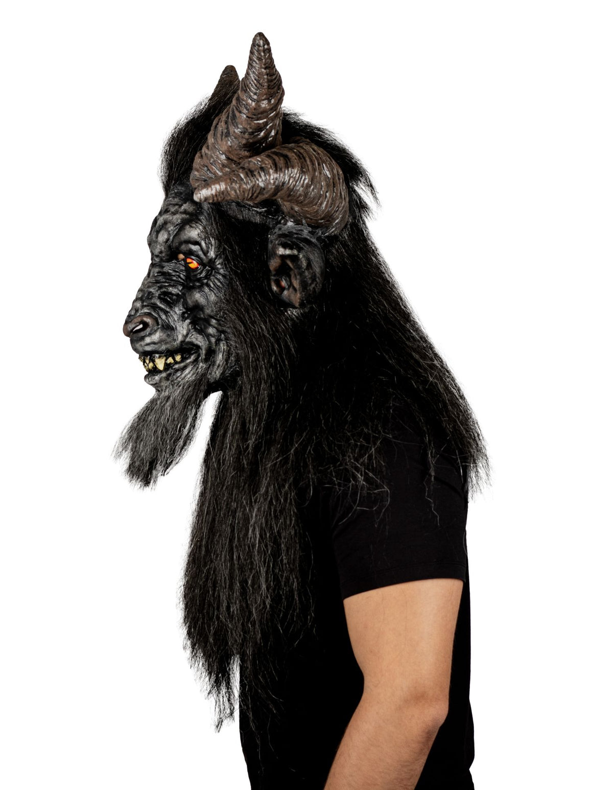 Máscara Baphomet Dios Ghoulish - Disfraz de Látex, Kanekalon para Halloween y Día de Muertos