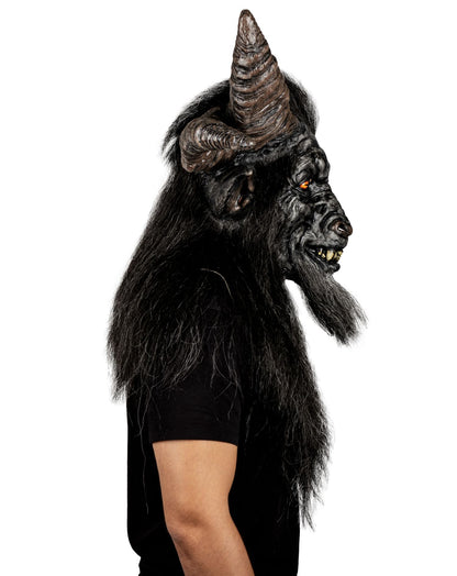 Máscara Baphomet Dios Ghoulish - Disfraz de Látex, Kanekalon para Halloween y Día de Muertos