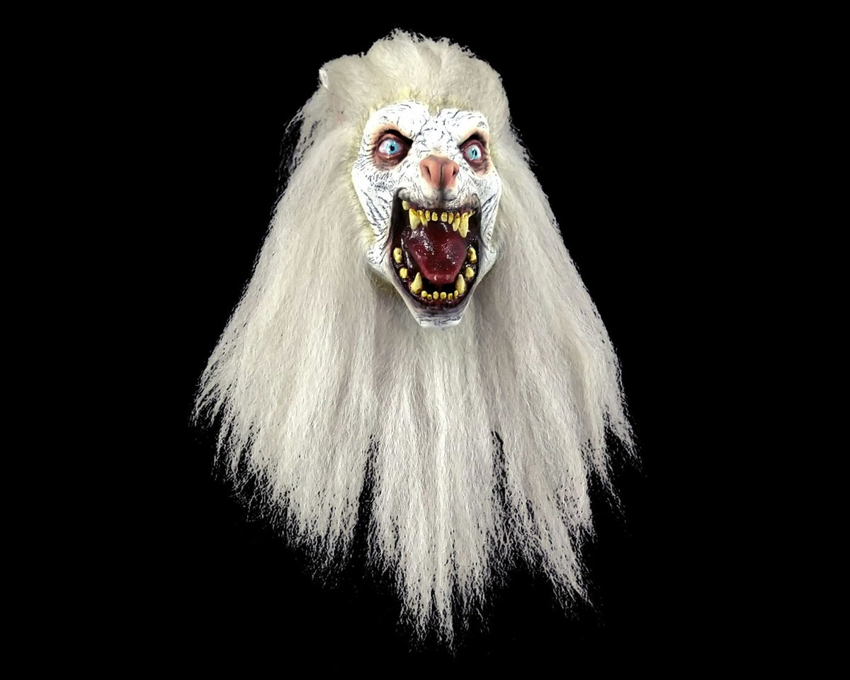 Máscara Blanco Luna Ghoulish - Disfraz de Látex, Kanekalon para Halloween y Día de Muertos