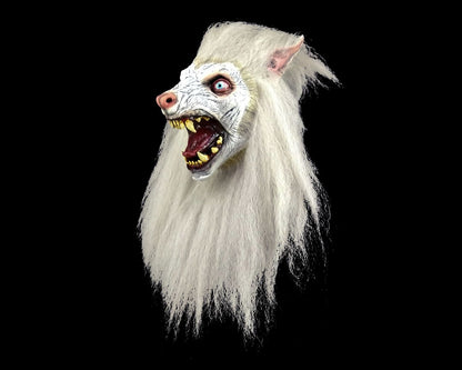 Máscara Blanco Luna Ghoulish - Disfraz de Látex, Kanekalon para Halloween y Día de Muertos