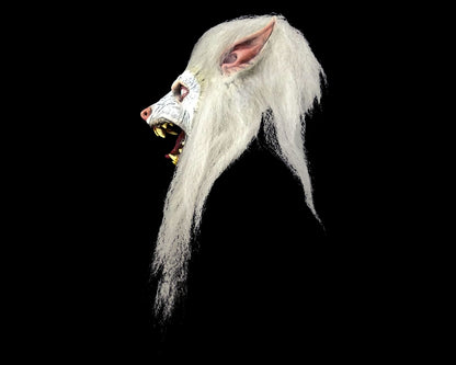 Máscara Blanco Luna Ghoulish - Disfraz de Látex, Kanekalon para Halloween y Día de Muertos