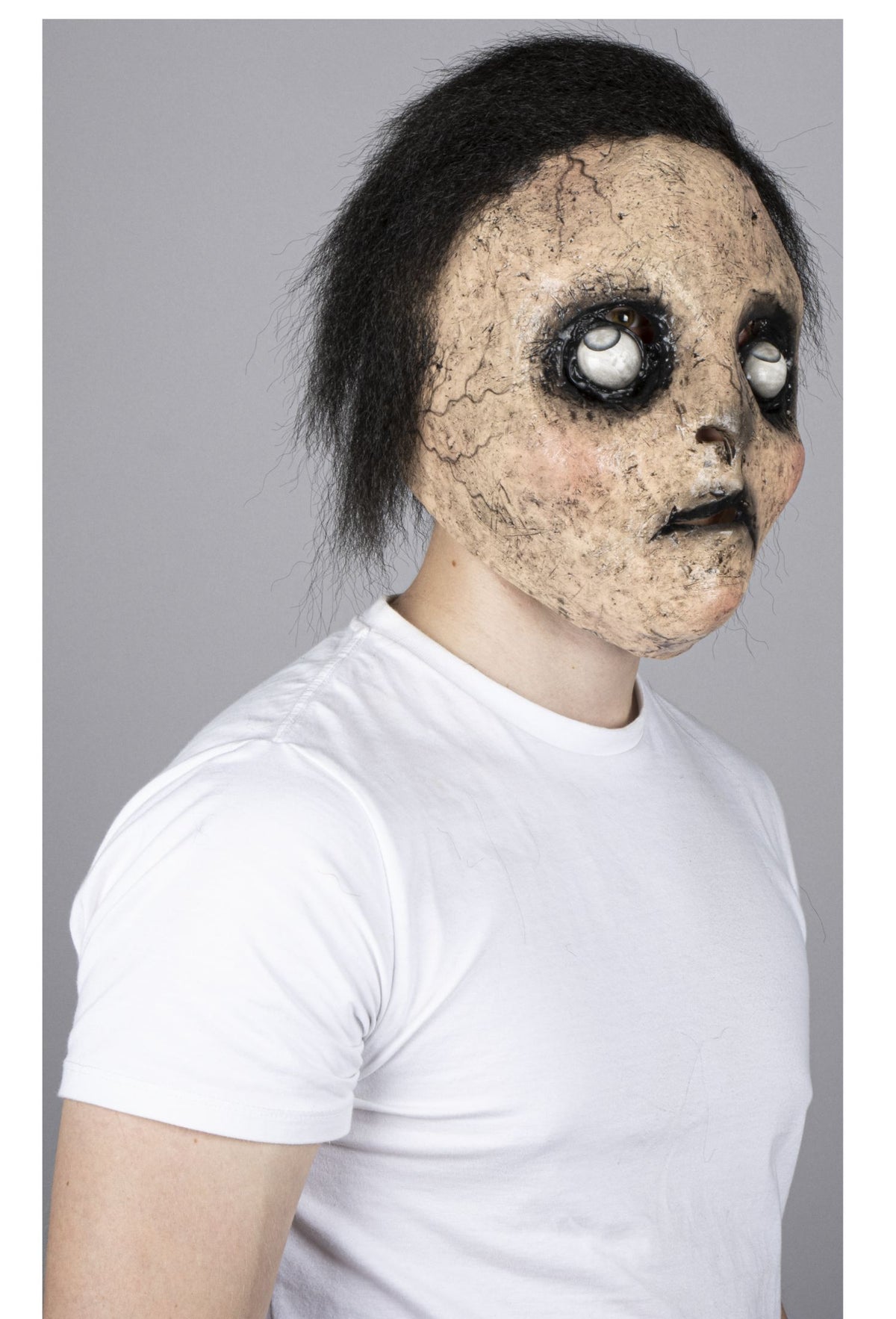Máscara Bram Ghoulish - Disfraz de Látex, Kanekalon para Halloween y Día de Muertos