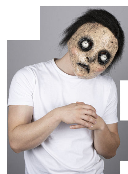 Máscara Bram Ghoulish - Disfraz de Látex, Kanekalon para Halloween y Día de Muertos