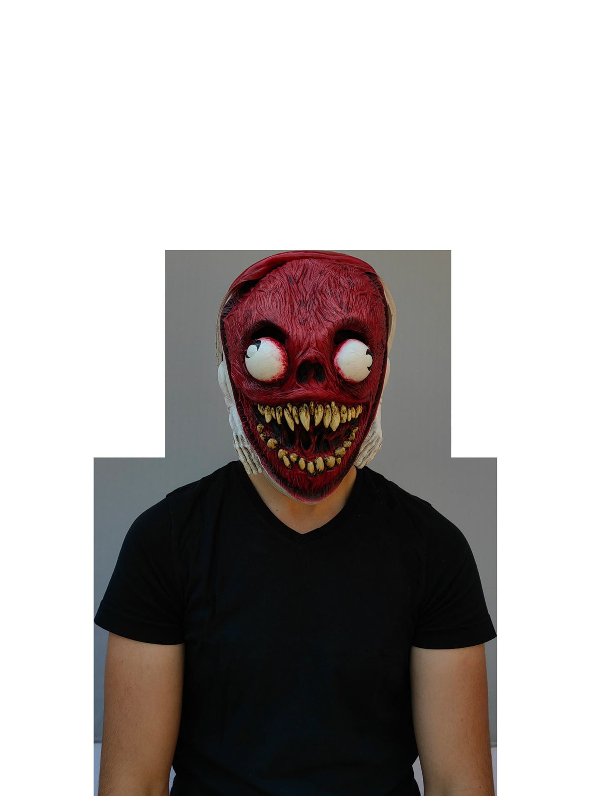 Máscara Bridge Gusano Ghoulish - Disfraz de Látex para Halloween y Día de Muertos