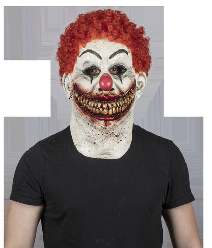 Máscara Burger's Clonw Ghoulish - Disfraz de Látex, Multifilamento rizo para Halloween y Día de Muertos