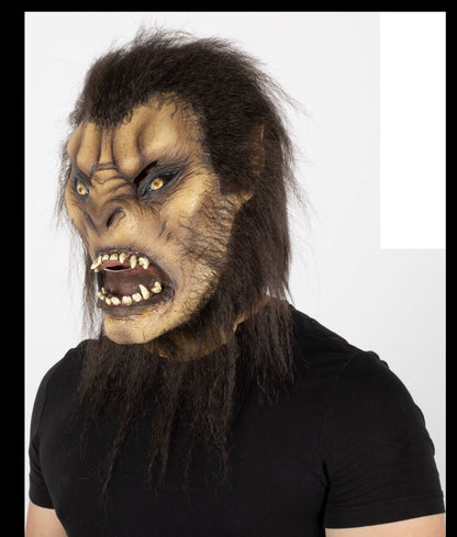 Máscara Café Wolfman Ghoulish - Disfraz de Látex, Kanekalon para Halloween y Día de Muertos