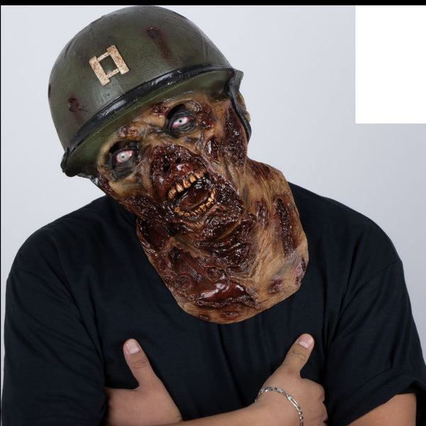 Máscara Capitán Lester Ghoulish - Disfraz de Látex para Halloween y Día de Muertos