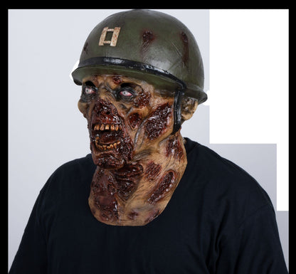 Máscara Capitán Lester Ghoulish - Disfraz de Látex para Halloween y Día de Muertos