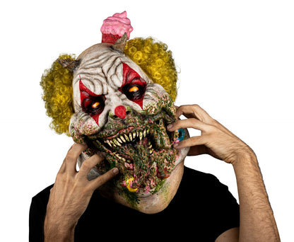 Máscara Charles Demonio de Gluttony Ghoulish - Disfraz de Látex, Multifilamento rizo para Halloween y Día de Muertos