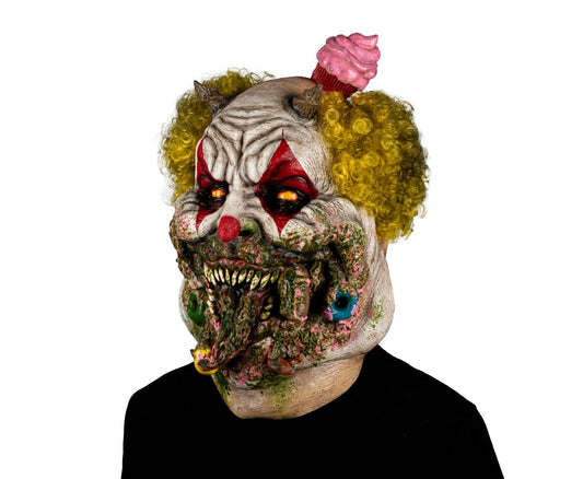 Máscara Charles Demonio de Gluttony Ghoulish - Disfraz de Látex, Multifilamento rizo para Halloween y Día de Muertos