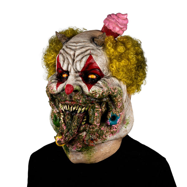 Máscara Charles Demonio de Gluttony Ghoulish - Disfraz de Látex, Multifilamento rizo para Halloween y Día de Muertos