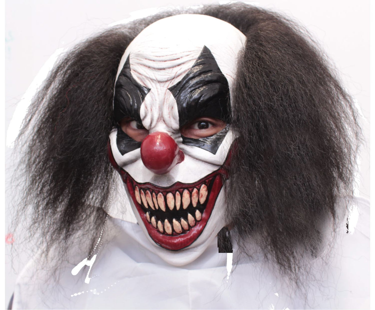 Máscara Darky Payaso Ghoulish - Disfraz de Látex, Kanekalon para Halloween y Día de Muertos