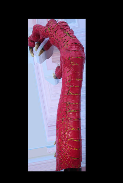 Máscara Ember Rojo Dragón Ghoulish - Disfraz de Látex para Halloween y Día de Muertos