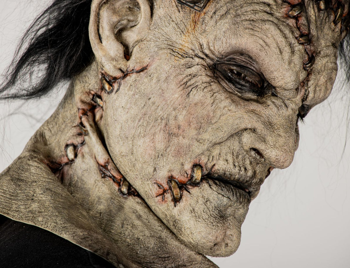 Máscara Frankenstein Gris Ghoulish - Disfraz de Látex, Pelox para Halloween y Día de Muertos