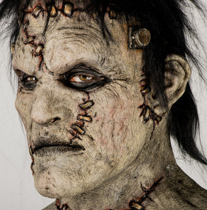 Máscara Frankenstein Gris Ghoulish - Disfraz de Látex, Pelox para Halloween y Día de Muertos