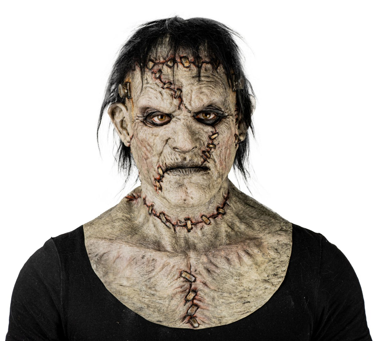 Máscara Frankenstein Gris Ghoulish - Disfraz de Látex, Pelox para Halloween y Día de Muertos