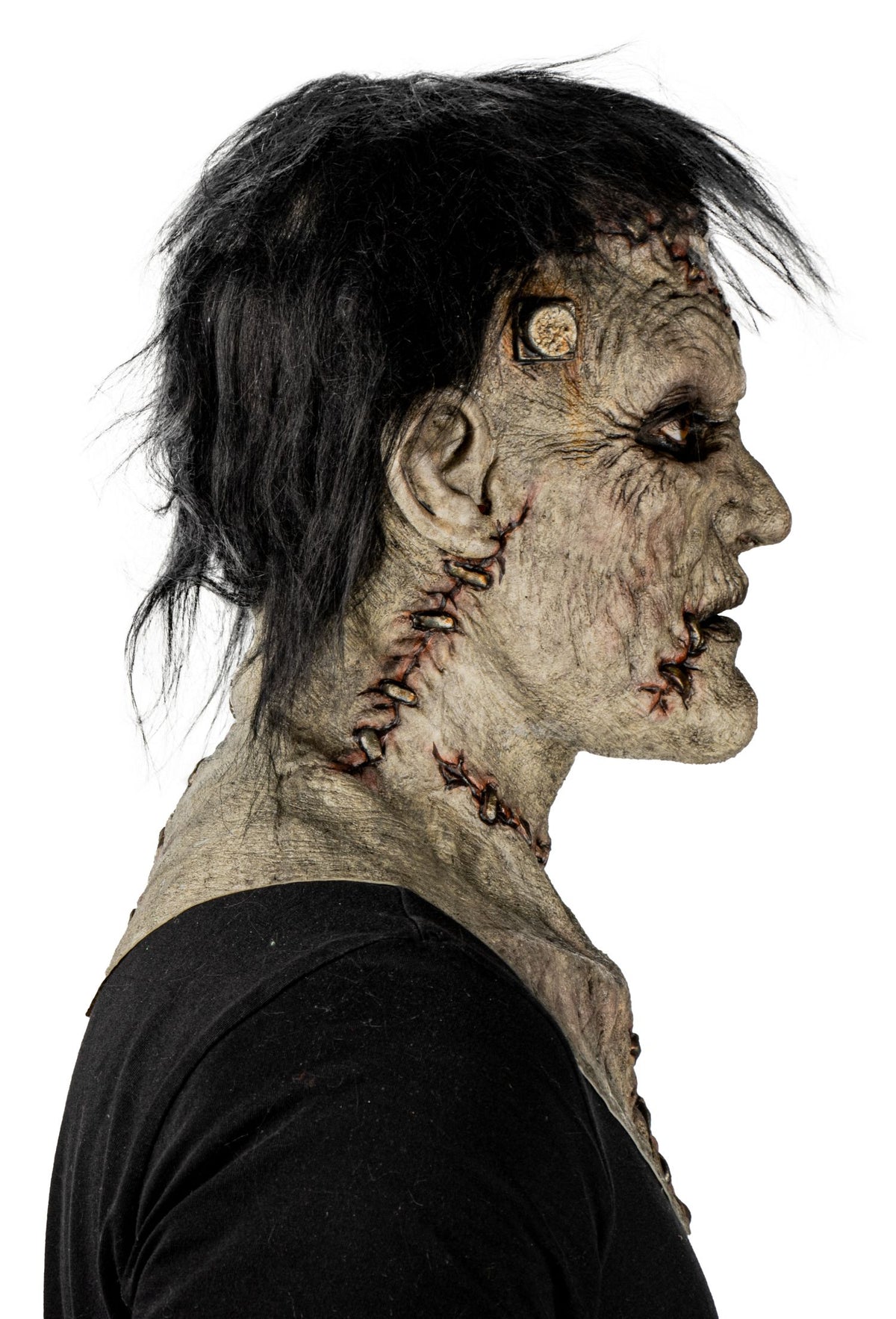 Máscara Frankenstein Gris Ghoulish - Disfraz de Látex, Pelox para Halloween y Día de Muertos