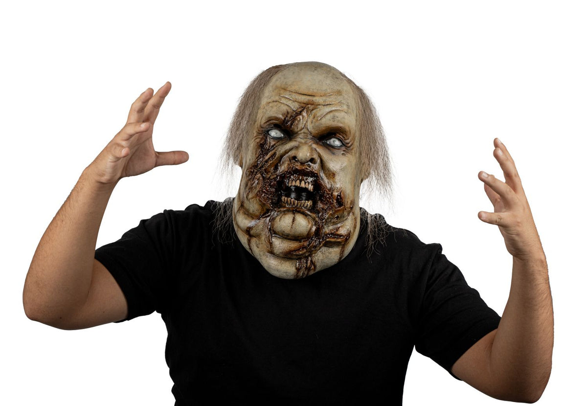 Máscara Glotón Zombi Ghoulish - Disfraz de Látex, Kanekalon para Halloween y Día de Muertos