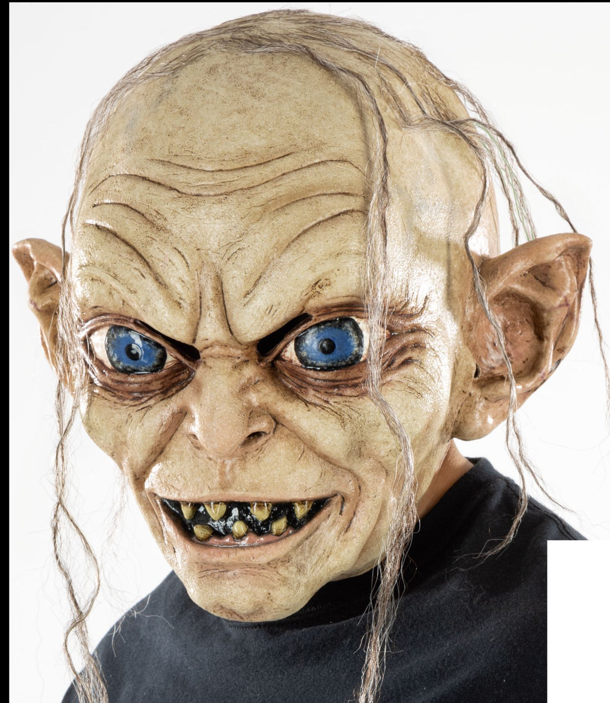 Máscara Gollum Pege - Disfraz de Látex, Kanekalon para Halloween y Día de Muertos