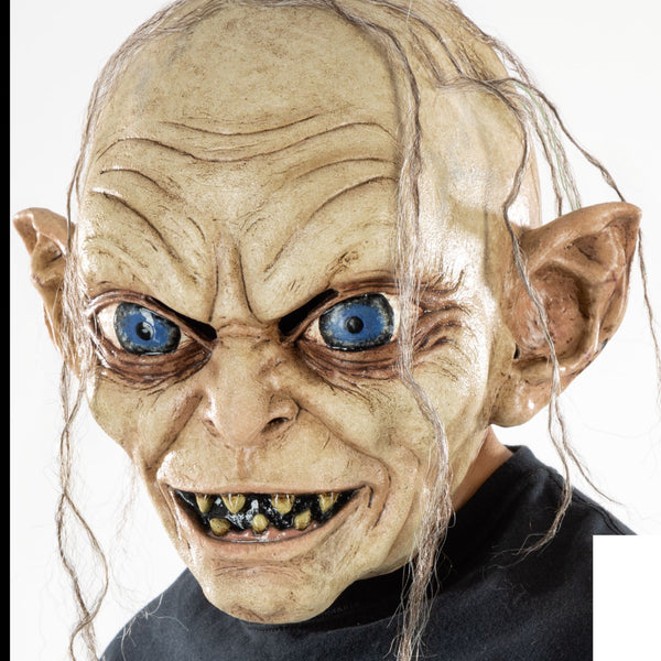 Máscara Gollum Pege - Disfraz de Látex, Kanekalon para Halloween y Día de Muertos