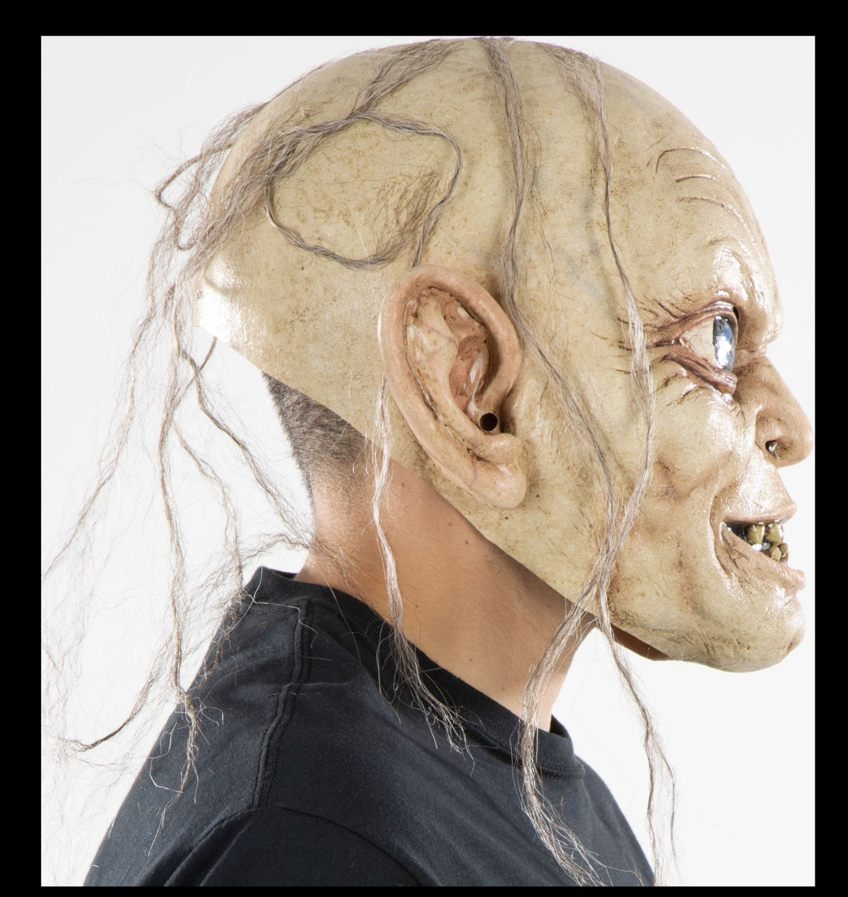 Máscara Gollum Pege - Disfraz de Látex, Kanekalon para Halloween y Día de Muertos