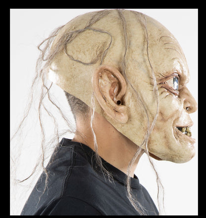 Máscara Gollum Pege - Disfraz de Látex, Kanekalon para Halloween y Día de Muertos